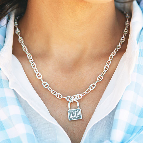 Personalized Lock Necklace from Marleylilly