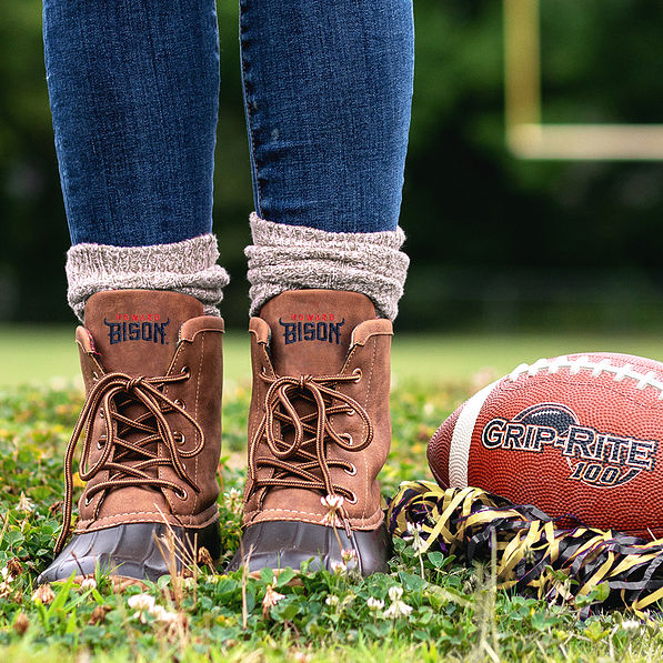 howard bisons duck boots on football field