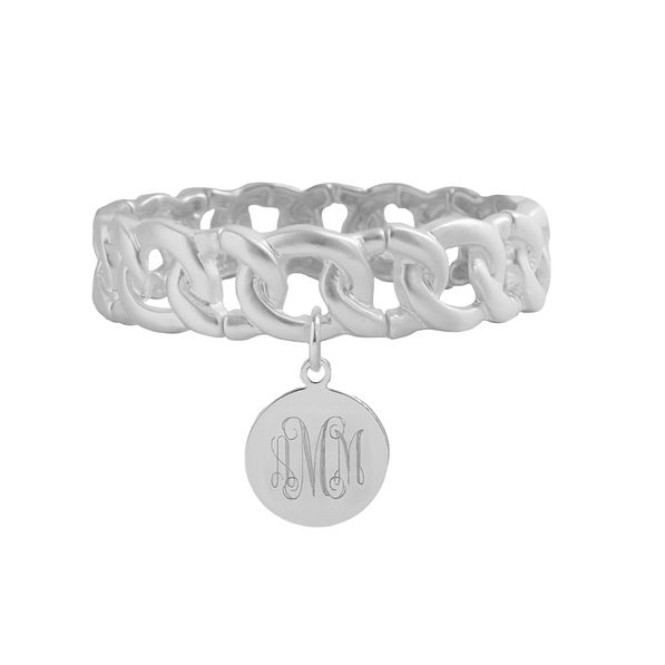 Personalized Chain Link Pave Bracelet - Marleylilly
