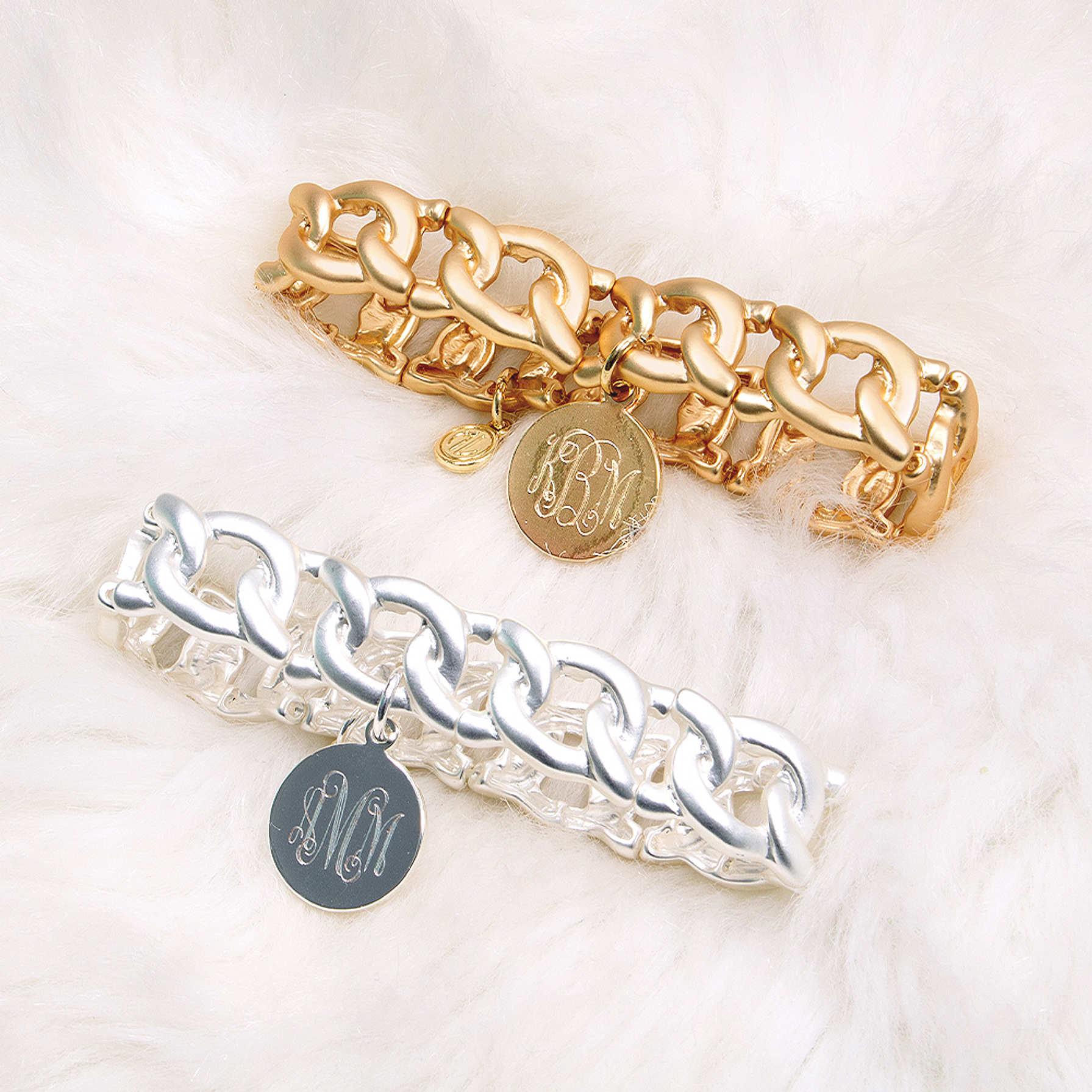 Personalized Stretch Chain Link Bracelet