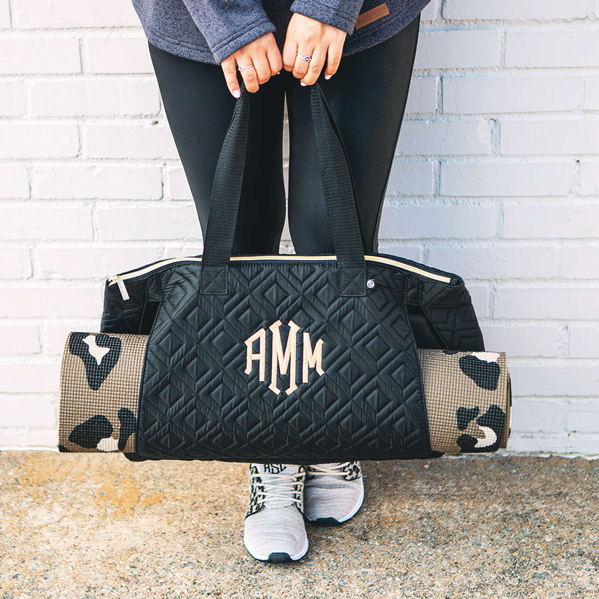 Personalized Quilted Gym Bag