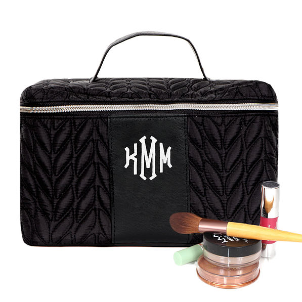 Personalized Quilted Train Case Marleylilly