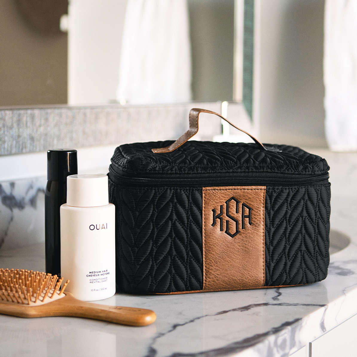 Personalized Quilted Train Case Marleylilly