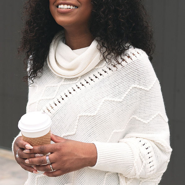 texture details of cowl neck poncho sweater