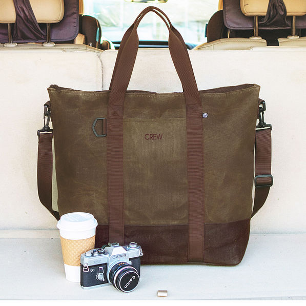 personalized brown waxed cotton cooler with name - updated