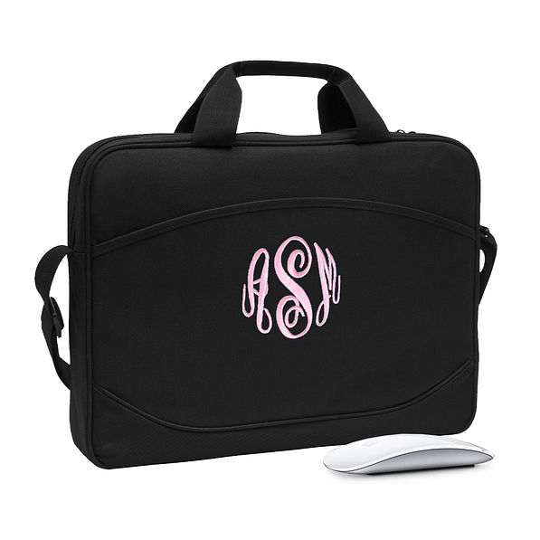 monogrammed computer bag