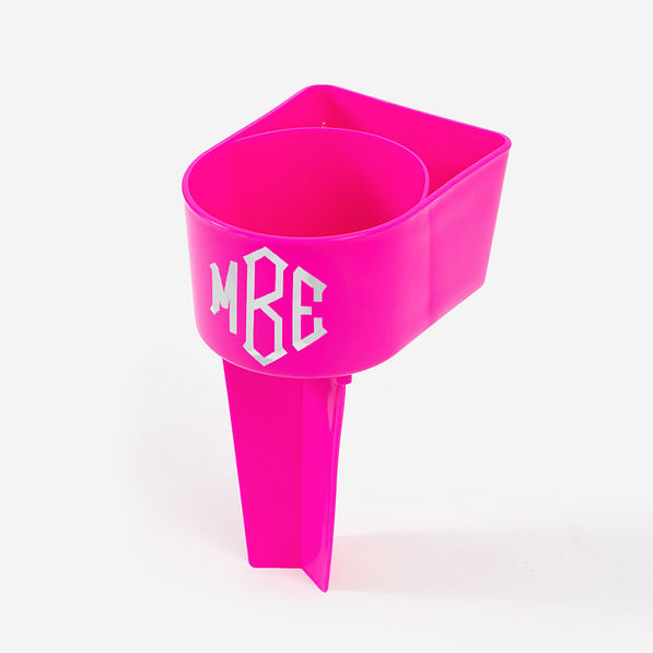 monogrammed sand buddy in hot pink