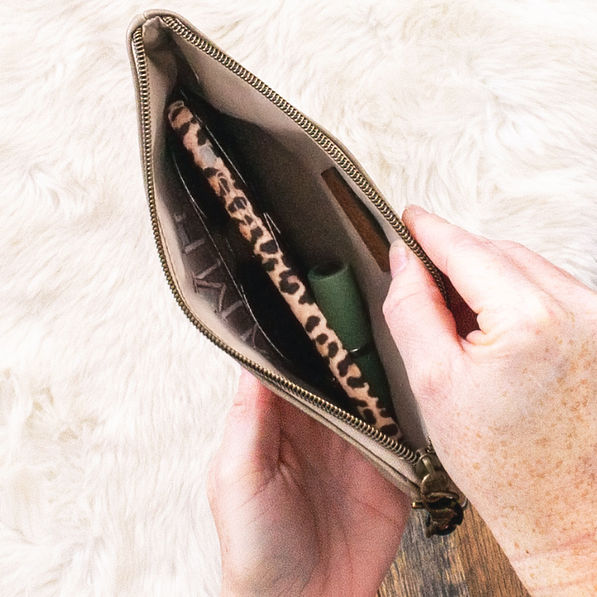 inside of personalized wristlet