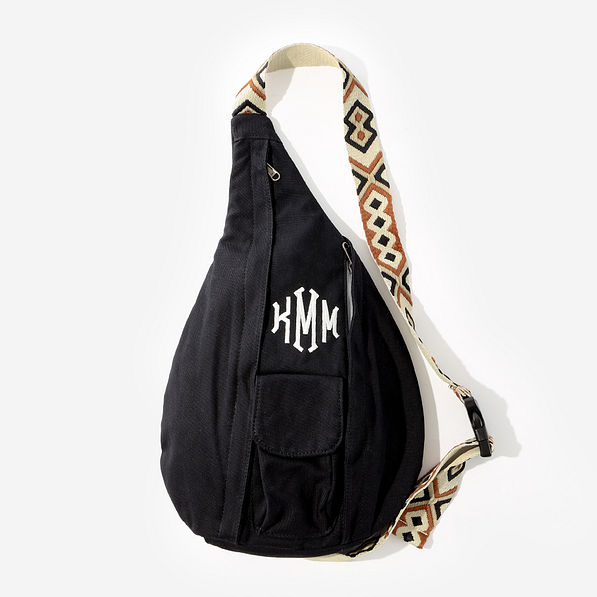 Monogrammed Sling Pack in Sienna