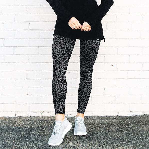 dark leopard high rise leggings