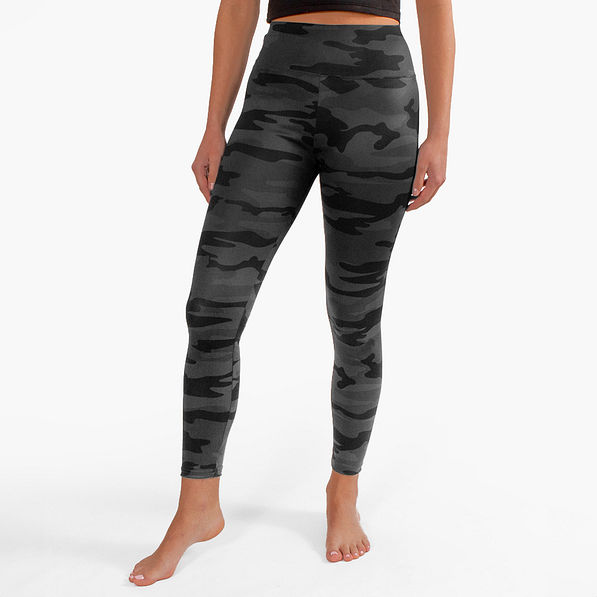 Three dots black high rise leggings small cotton spandex 7/8 length high  waist