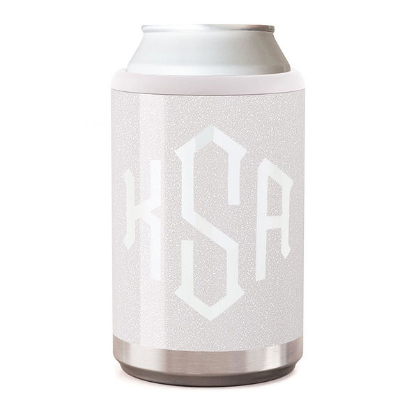 pearl white monogrammed can koolie