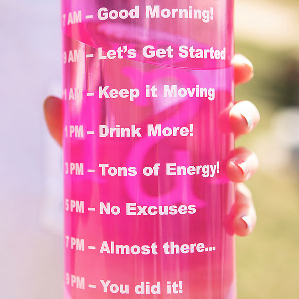 times and motivational sayings on water bottle