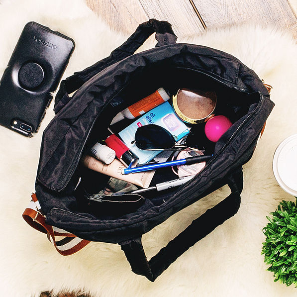 inside monogrammed quilted crossbody tote