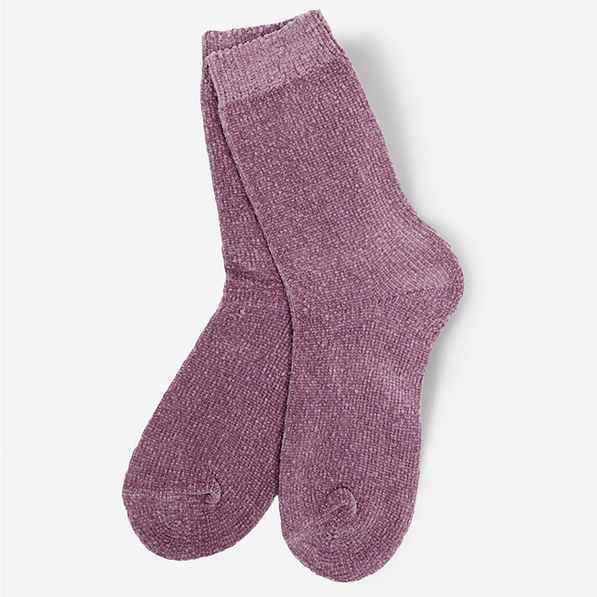 Chenille Socks in Blush
