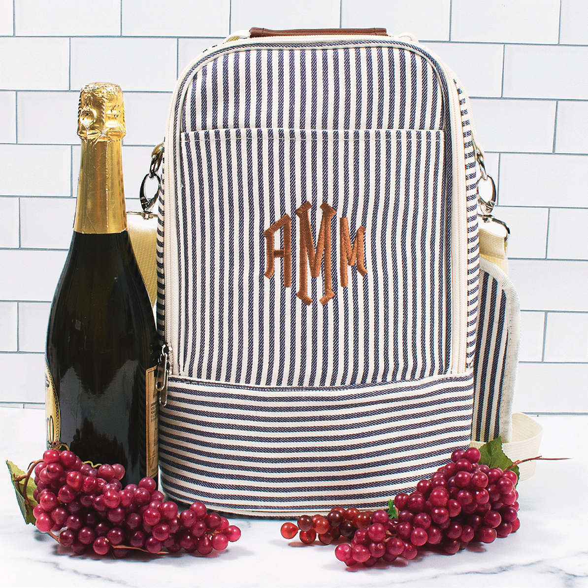 Wine Glass Pattern Print Crossbody Bags