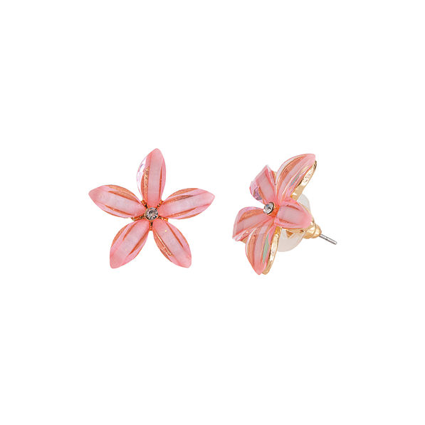 Flower Stud Earrings in Pink