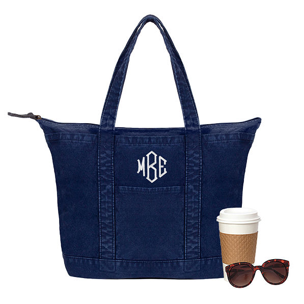 Personalized Pocket Tote Bag Marleylilly