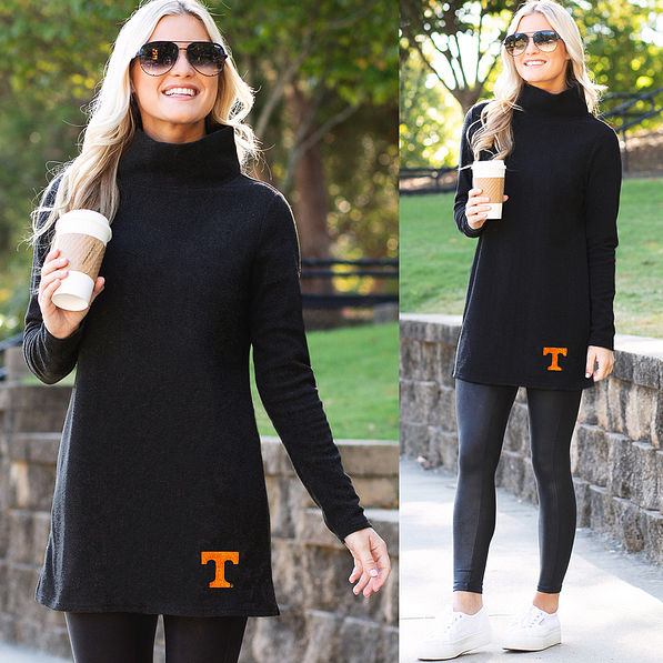 Black Tennessee Fleece Tunic with Leggings