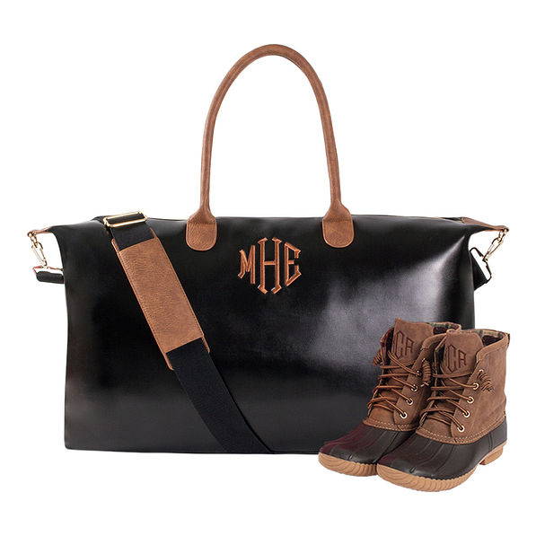 monogrammed overnighter