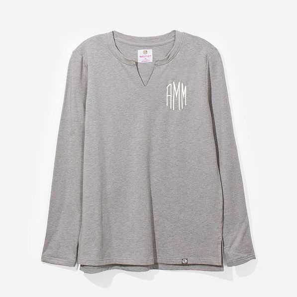 Monogrammed V Neck Sweatshirt
