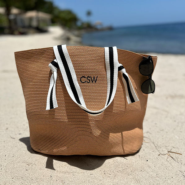 Initial straw bag sale