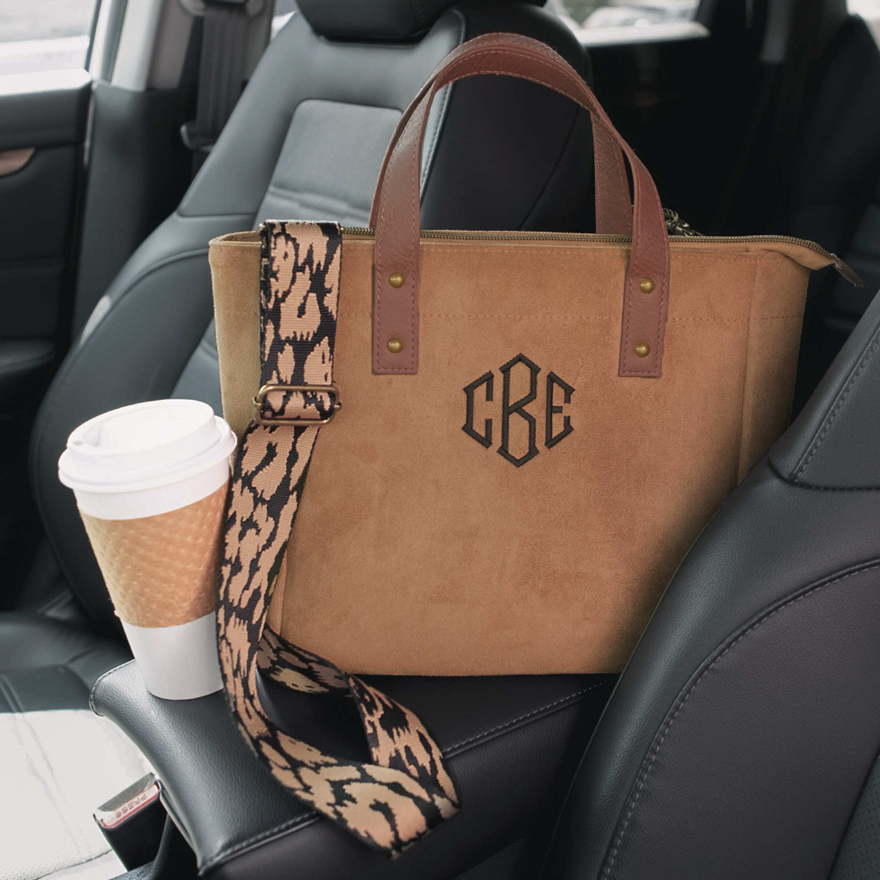 Personalized Printed Crossbody Strap Tote