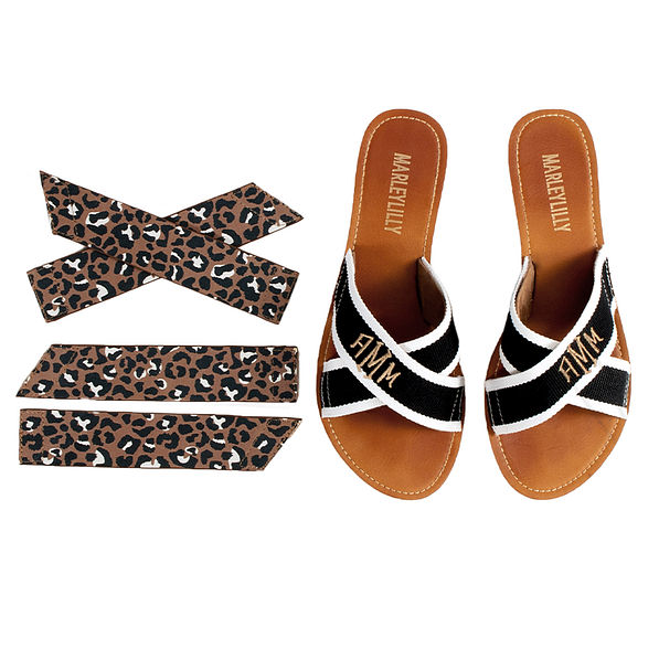 puffy criss cross sandals