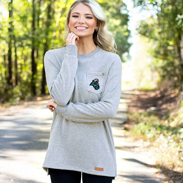 coastal carolina crewneck sweatshirt in grey