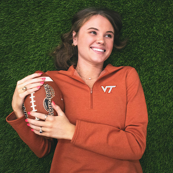 pumpkin pullover sweatshirt with virginia tech logo