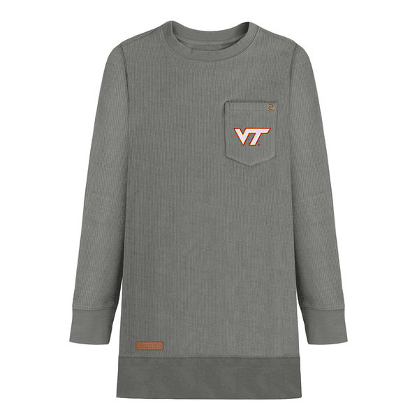 virginia tech corded sweatshirt in charcoal