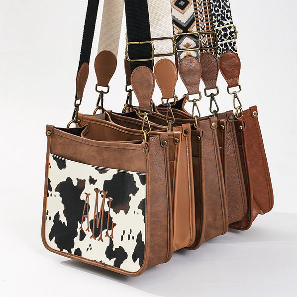 Wholesale Western Style Aztec Strap Shoulder Bag Cowhide Cow Print  Crossbody Bag From m.