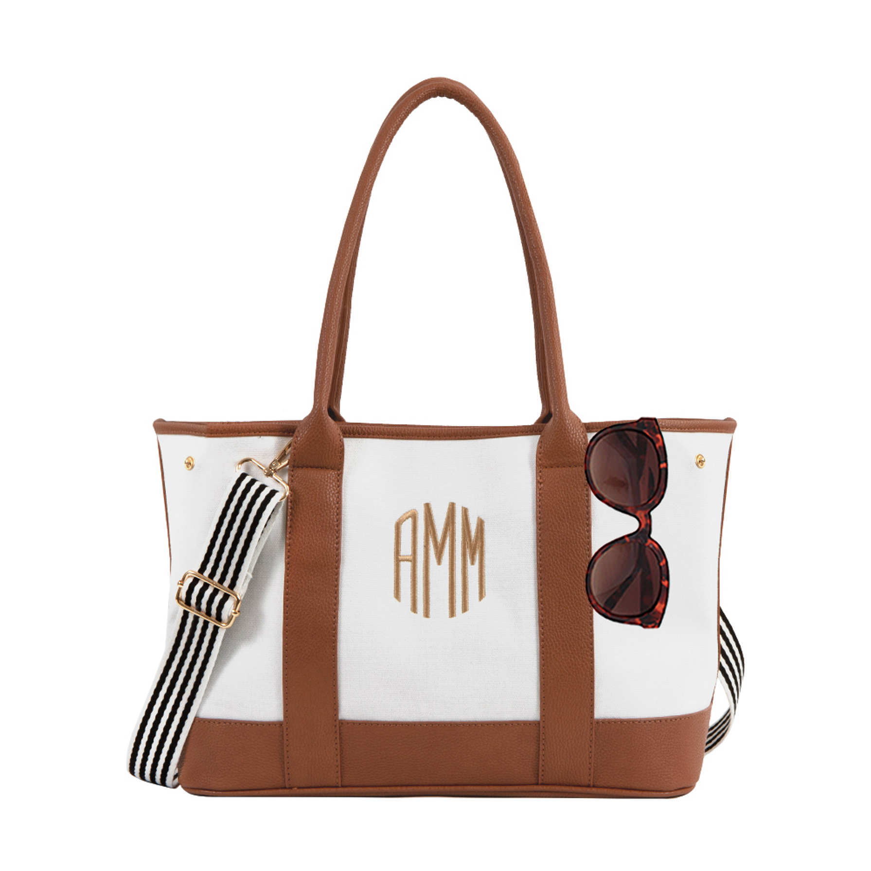Monogrammed Expandable Purse with Crossbody Strap