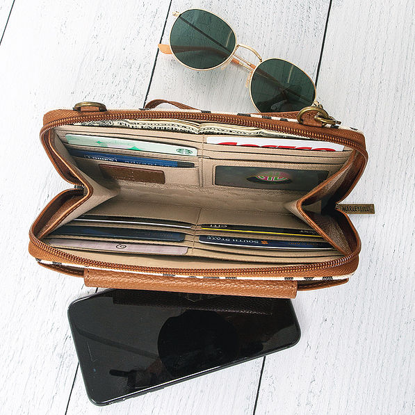 inside of phone wallet wristlet