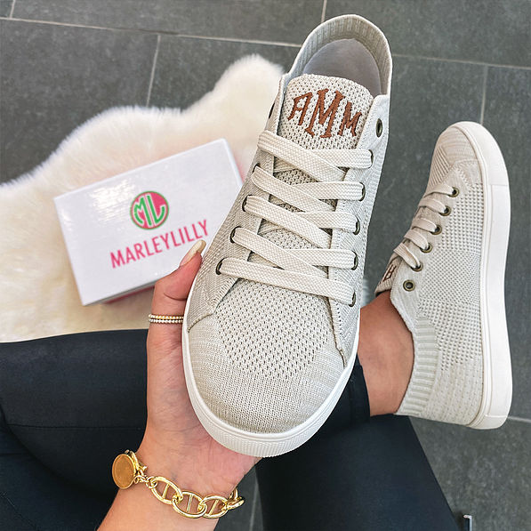 tan knit sneaker shoefie