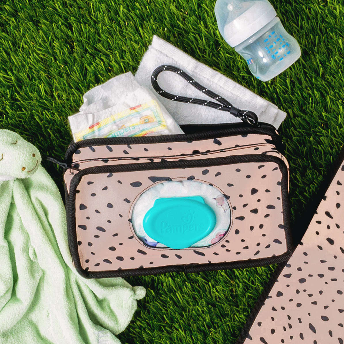 Neoprene Diaper Bag Wristlet Pouch