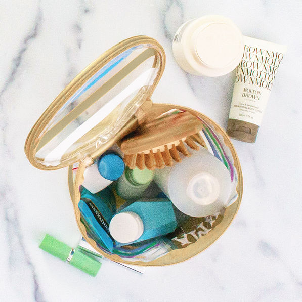 inside of bright stripes ditty bag