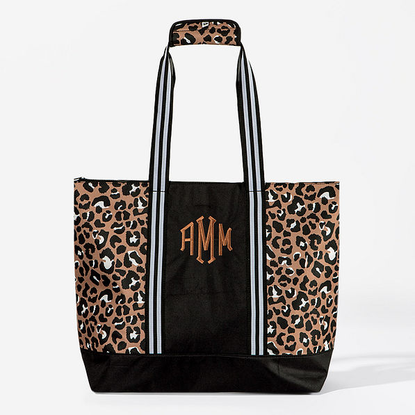 Monogrammed Large Zip Top Tote