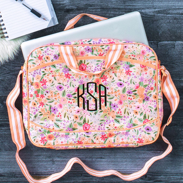 Monogrammed Laptop Bag