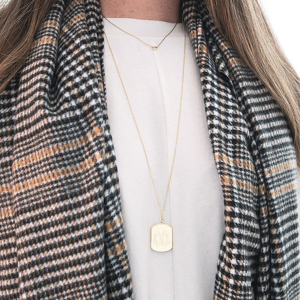 gold monogrammed locket