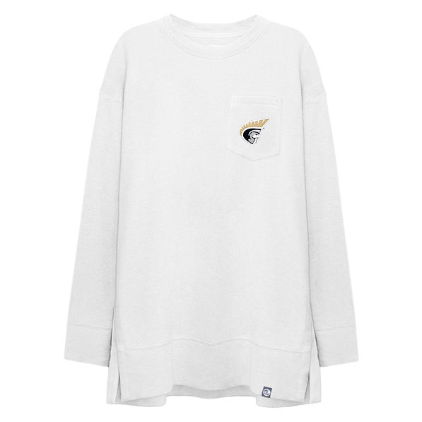 anderson trojans coastal crewneck in white