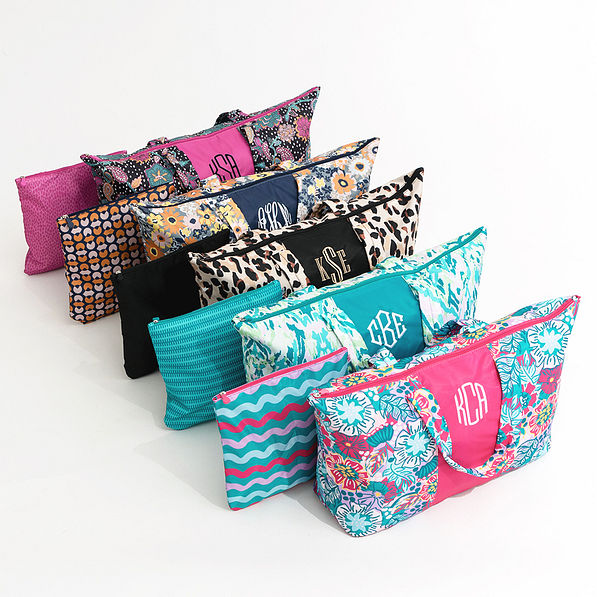 Monogrammed Packable Weekend Duffel Bag