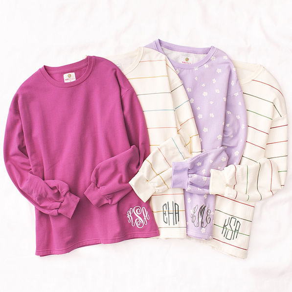 Women Dot Puff Sleeve Patchwork Sweatshirts