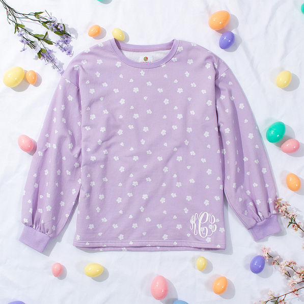 H and m puff sleeve online sweatshirt