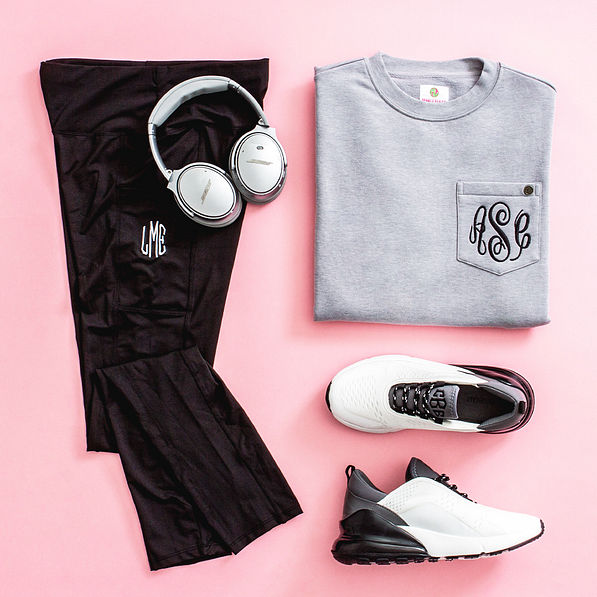 charcoal colorblock sneakers flatlay