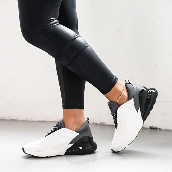 charcoal colorblock sneakers side view