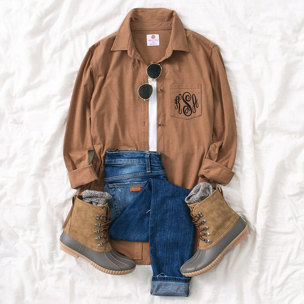 casual button down tunic flatlay