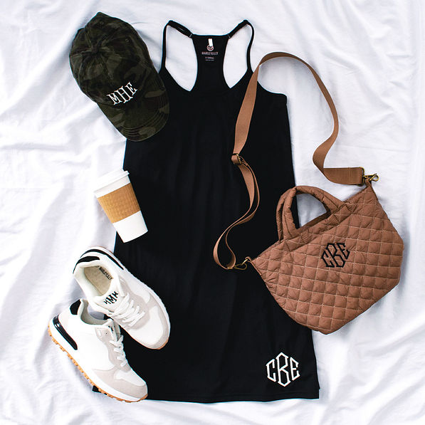 exercise dress flatlay