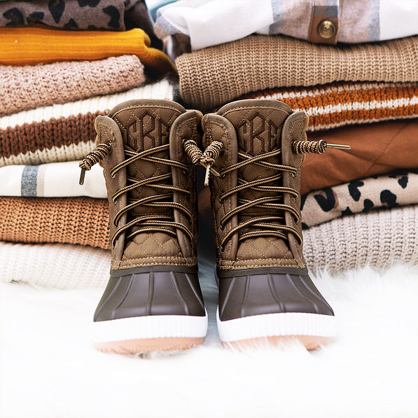 saltwater quilted wool duck boot