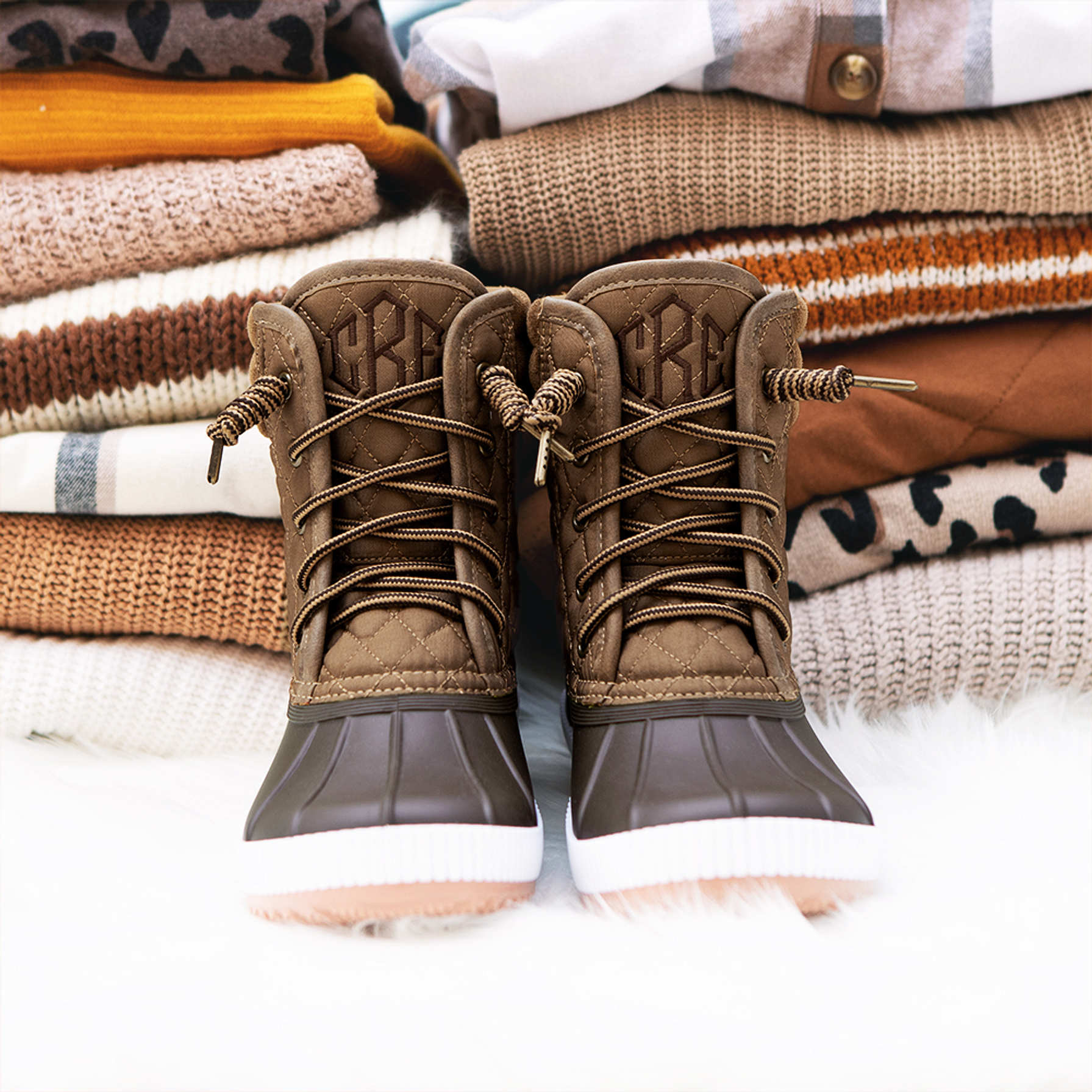 womens quilted duck boots